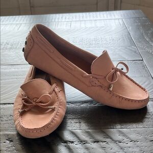 Pink Leather Loafers